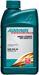 Купить моторное масло Addinol Mega Power MV 0538 C4 5W-30, 1л в Симферополе, Крым | Артикул 4014766073259