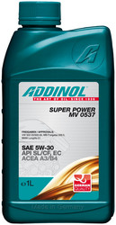 Купить моторное масло Addinol Super Power MV 0537 5W-30, 1л в Симферополе, Крым | Артикул 4014766071064